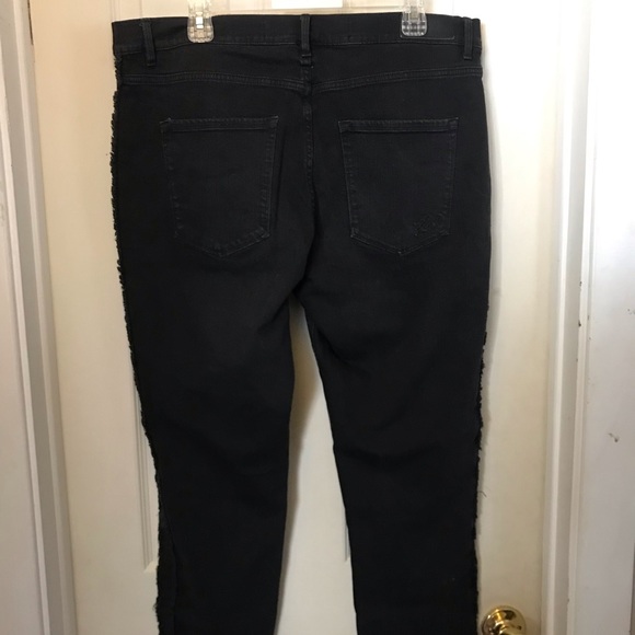 Karl lagerfeld black skinny ankle cropped jeans plus size 16 - Picture 5 of 6